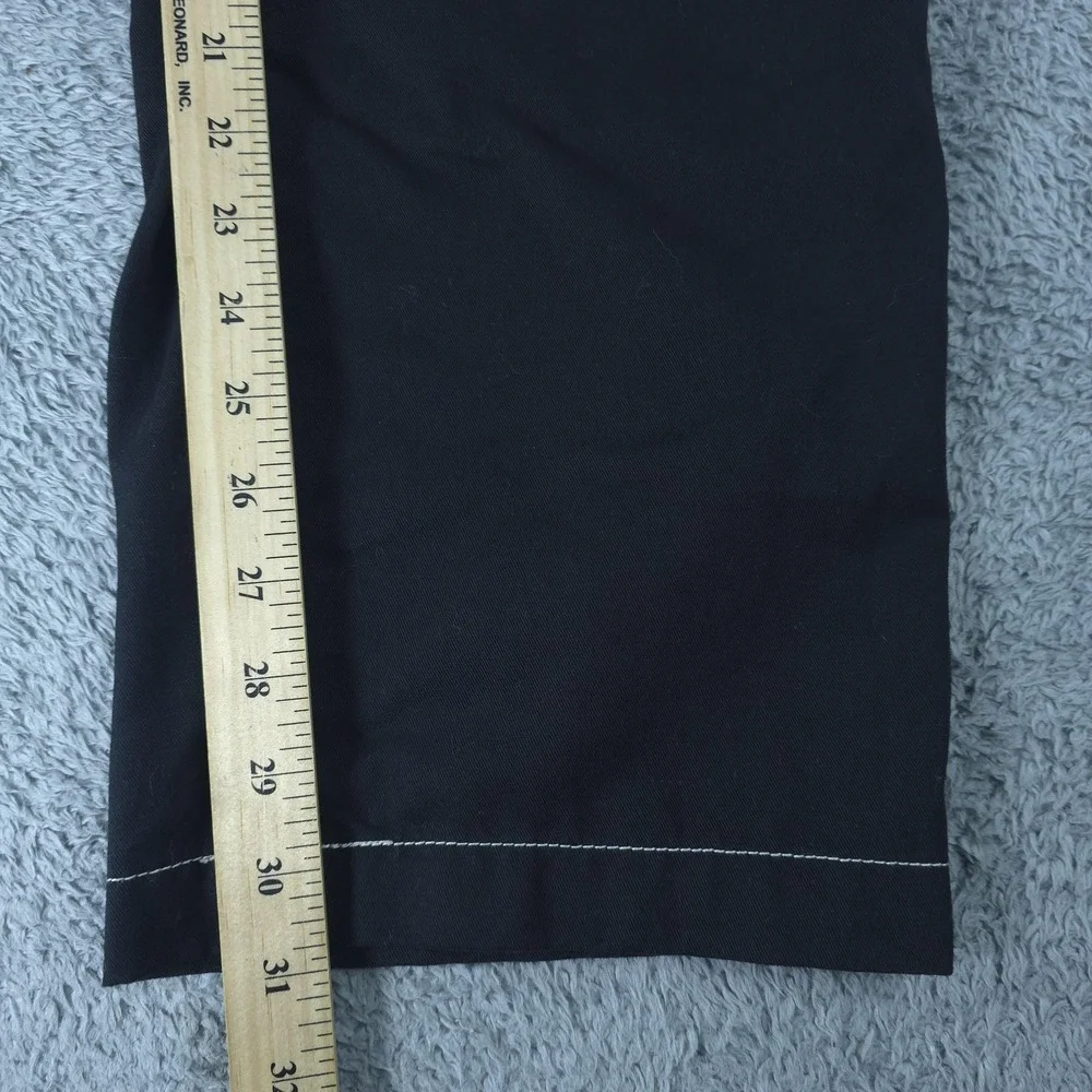 True Religion Cargo Pants Mens 34 Black Contrast Stitch Relaxed Fit Canvas